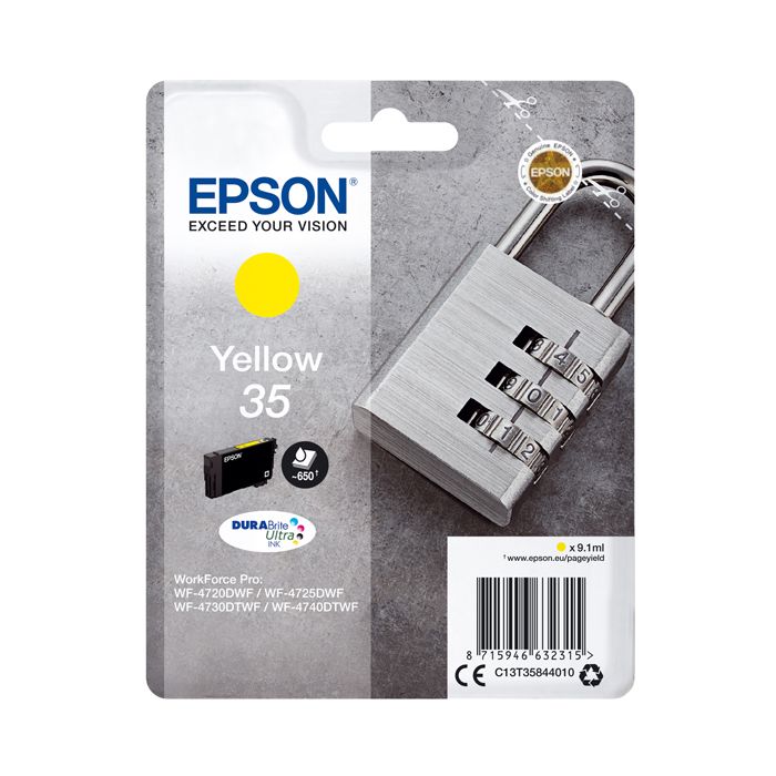 EPSON CARTUCCIA INCHIOSTRO GIALLO SERIE 35 LUCCHETTO T3584 main product photo