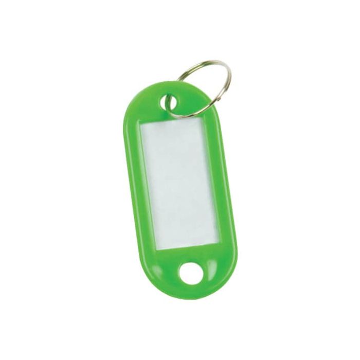 Targhetta portachiavi Q-Connect standard in plastica 5x2,2 cm verde Confezione da 10 pezzi - KF10871 main product photo