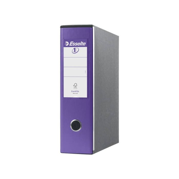 Registratori con custodia Esselte G53 EUROFILE commerciale D8 cartone rivestito in PP lilla - 390753950 main product photo