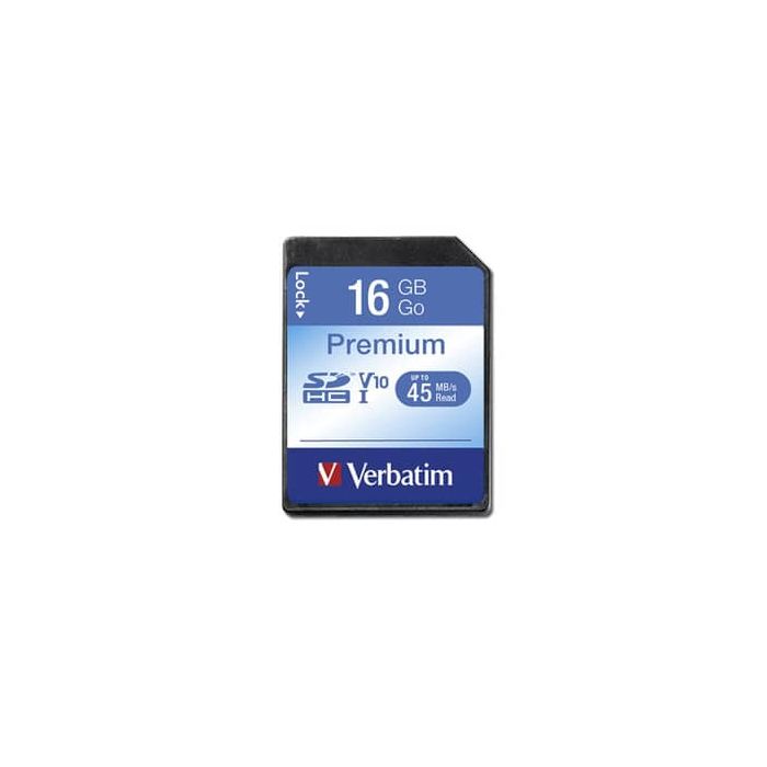 Memory Card SDHC Verbatim 16 GB 43962 main product photo
