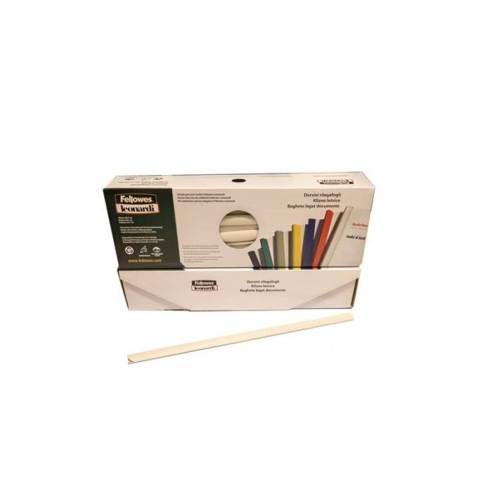 Dorsi plastici per rilegatura manuale Fellowes bianco 29,7 cm - diametro 3 mm conf. 50 pezzi - D103BI main product photo