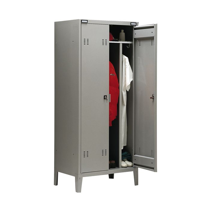 TECNICAL 2 ARMADIO SPOGLIATOIO METALLO a 2POSTI C/DIVIS. 80x47cm H180cm GRIGIO main product photo
