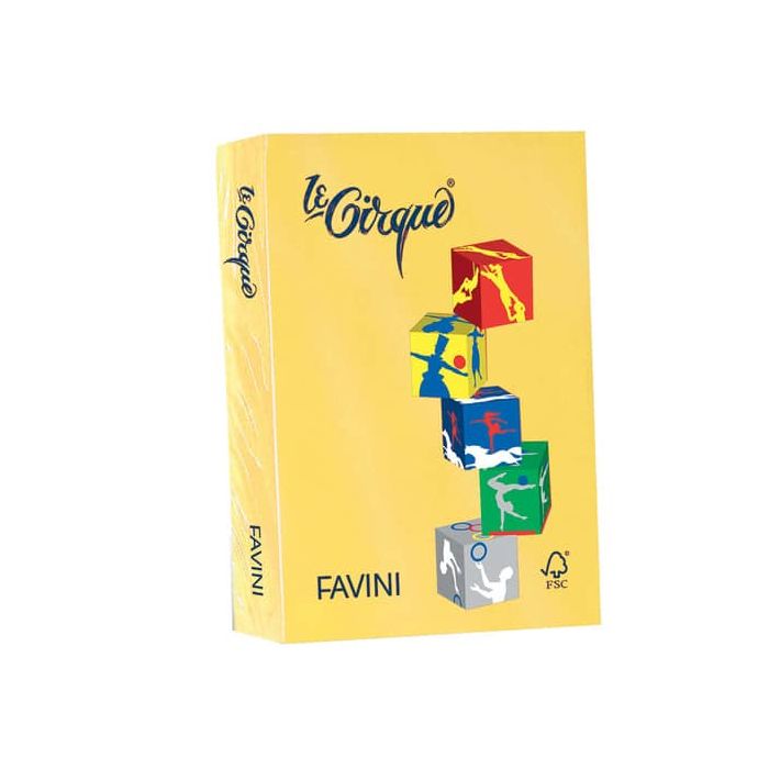 Carta colorata FAVINI LE CIRQUE per tutte le tecnologie di stampa 80 g/m² A4 giallo sole 202 500 fogli - A71B504 main product photo