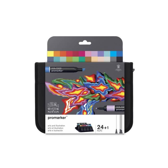 Set 24 pennarelli Winsor&Newton Promarker Art&illustration colori assortiti + blender - 0290078 main product photo