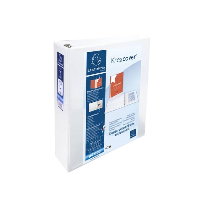 Raccoglitore Exacompta in PPL con tasche 4 anelli 60 mm colore trasparente - 51845E main product photo