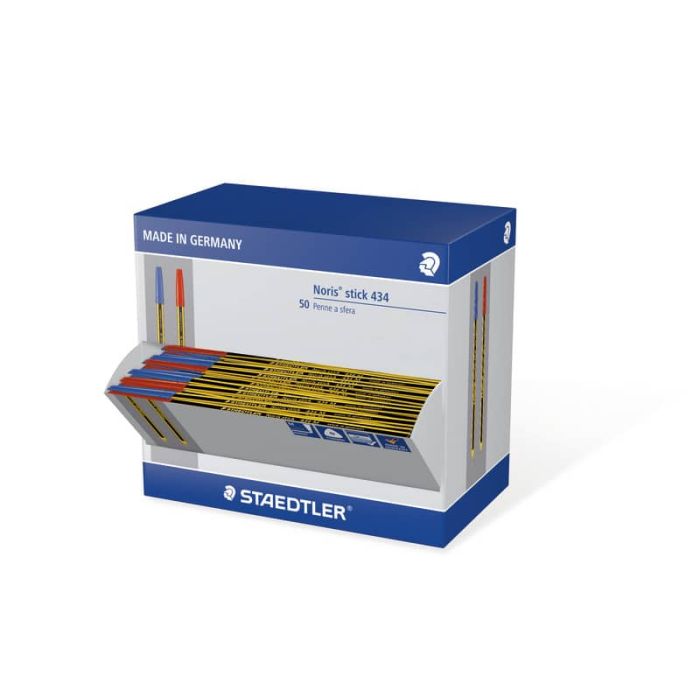 Penne a sfera Staedtler Noris Stick 1 mm assortiti Conf. 50 pezzi - 434SCAP2LB main product photo