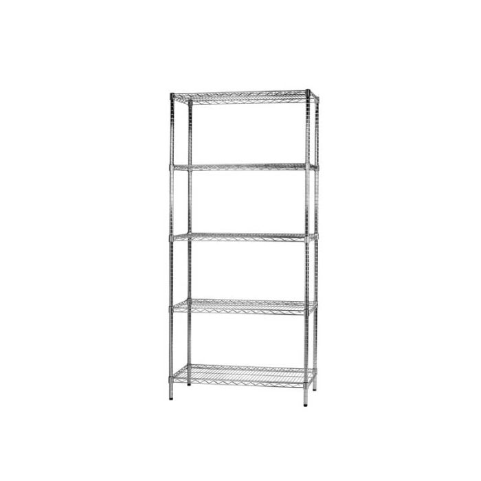 Scaffale cinque ripiani d'acciaio cromato Serena Group Archimede 90x45xH.200 cm - 5X459020 main product photo