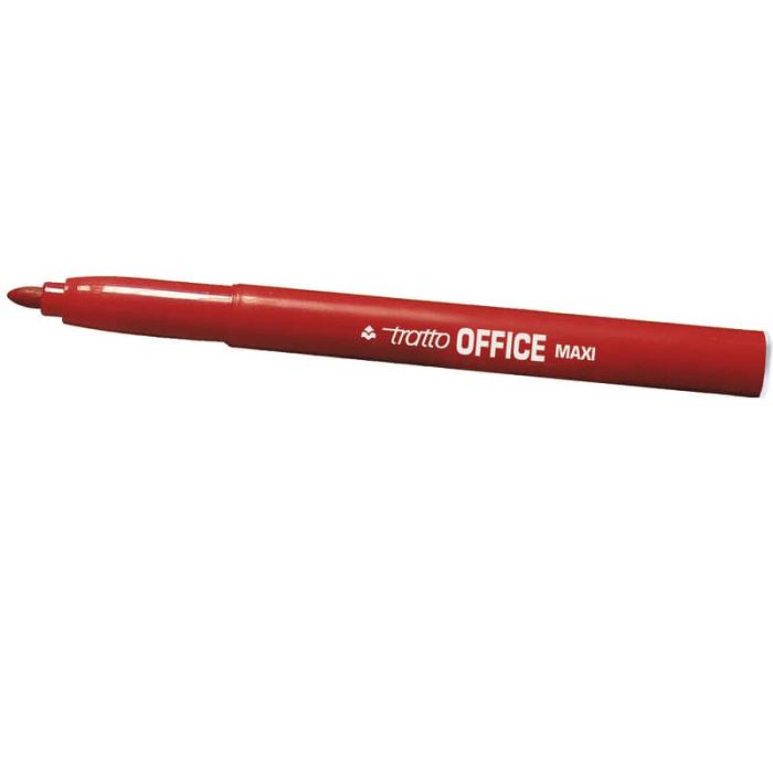 Marcatori punta in fibra TRATTO Office punta conica 2 mm rosso Conf. 12 pezzi - 731602 main product photo