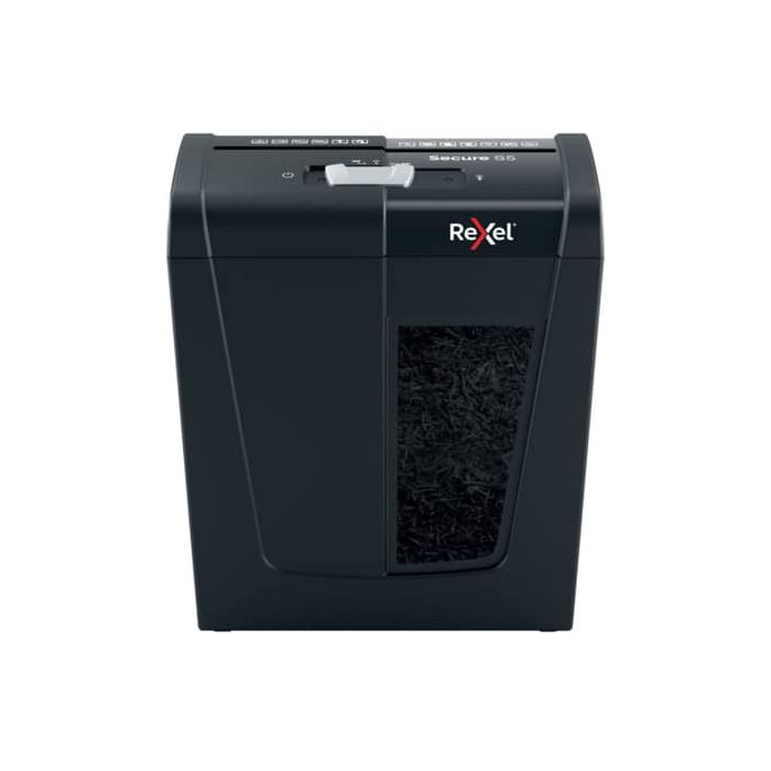 Distruggidocumenti Secure S5 - nero Rexel taglio a strisce 6 mm 2020121EU main product photo
