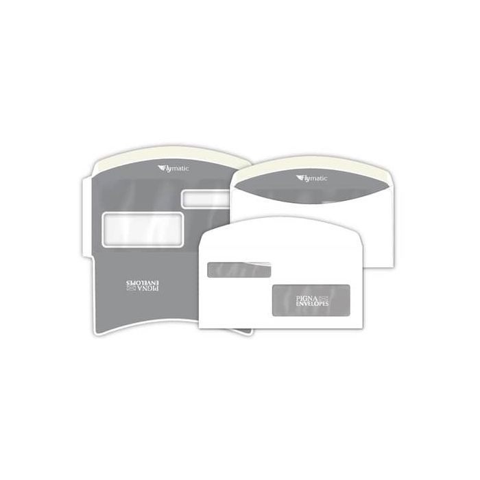 Buste con 2 finestre Pigna Envelopes FLY-Matic 2 80 g/m² 115x230 mm bianco conf. 1000 - 0224302 main product photo