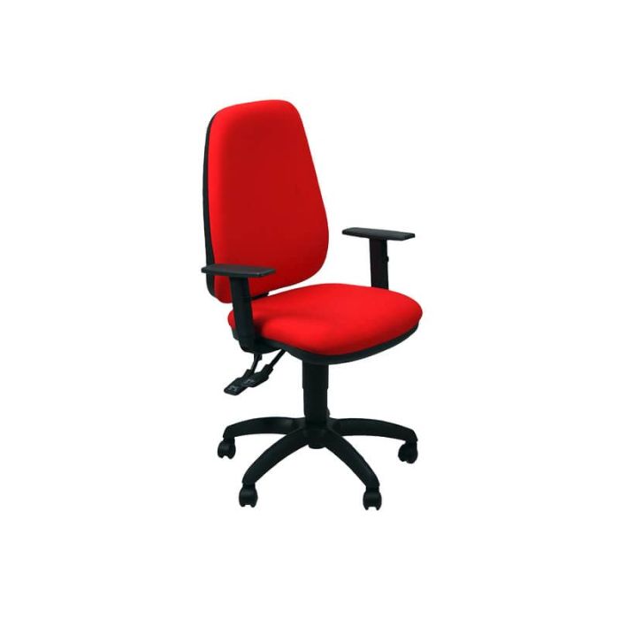 Sedia operativa girevole Unisit Teti TETE Eco Smart - rivestimento ignifugo rosso - con braccioli - TETE/IR main product photo