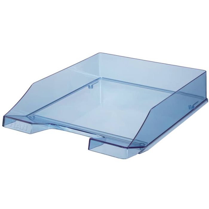 Vaschetta portacorrispondenza accatastabile KLASSIK A4/C4 HAN in polistirolo blu trasparente - 1026-X-26 main product photo