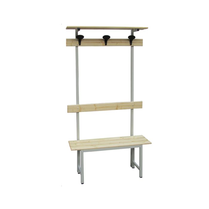 Panca spogliatoio - con alzata - 3 posti - 150 x 40 x 185 cm - legno - Fasma main product photo