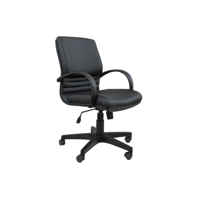 Poltrona direzionale Unisit Cygnus rivestimento sky nero schienale fisso basso - CYD/KN main product photo