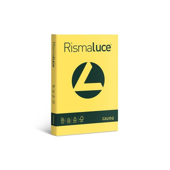 Carta colorata Favini Rismaluce colori forti 90 g/m² A3 giallo sole Risma da 300 fogli - A66B313 main product photo