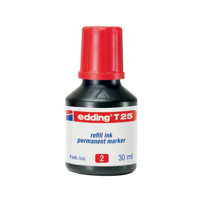 Inchiostro permanente per ricarica edding T 25 rosso - 30 ml 4-T25002 main product photo