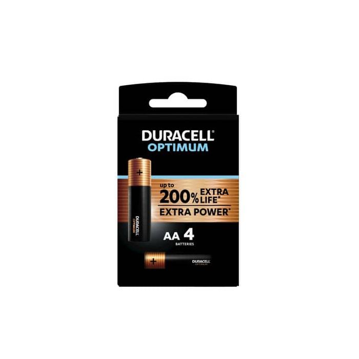 Batterie alcaline Duracell Optimum Stilo AA - MN1500 mAh - blister da 4 - DU0030-05000394139183 main product photo
