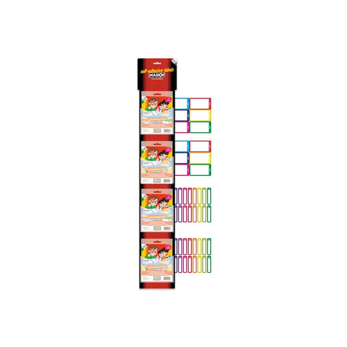 Cravatta da 40 buste di etichette Markin per la scuola personalizzabili - 2 misure assortite - X120PERS-ESP40 main product photo