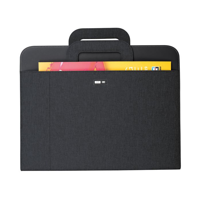 NIJI ITALIANA Portablocco - tessuto - c/anelli - nero - 28,5x36 cm - Niji main product photo