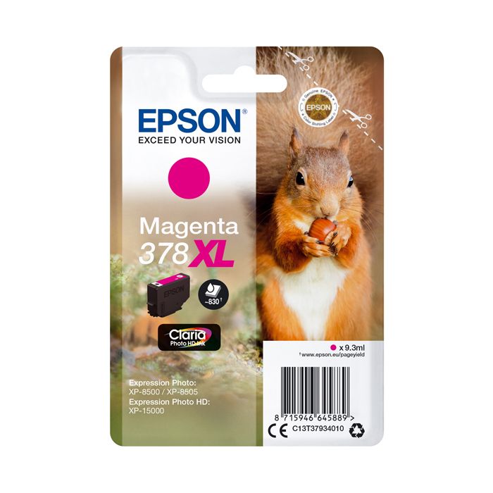 EPSON CARTUCCIA INCHIOSTRO MAGENTA 378XL SCOIATTOLO main product photo