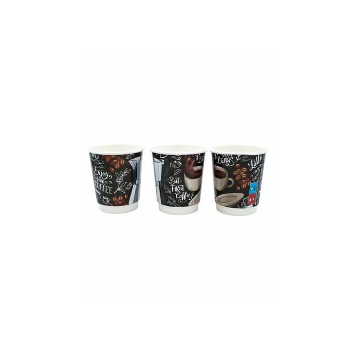Bicchiere in cartoncino a doppia camera Le Nappage per bevande calde con scritta conf. 25 pz 18 cl - 61182 main product photo