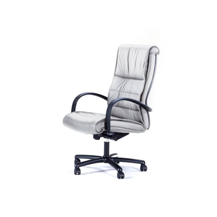 Poltrona direzionale girevole Unisit Gemini GMPY schienale fisso rivestimento similpelle bianco - GMPY/KQ main product photo