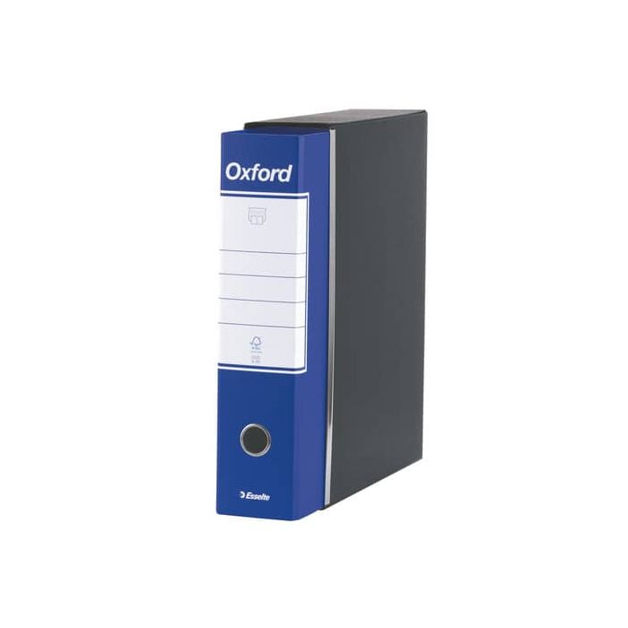 Registratore con custodia Esselte G83 Oxford commerciale 29,5x32 cm - dorso 8 cm blu - 390783050 main product photo