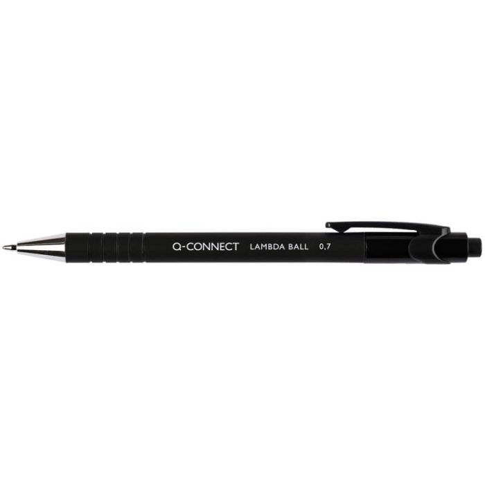 Penna a sfera a scatto Q-Connect Lamda 0,7 mm nero KF00672 main product photo