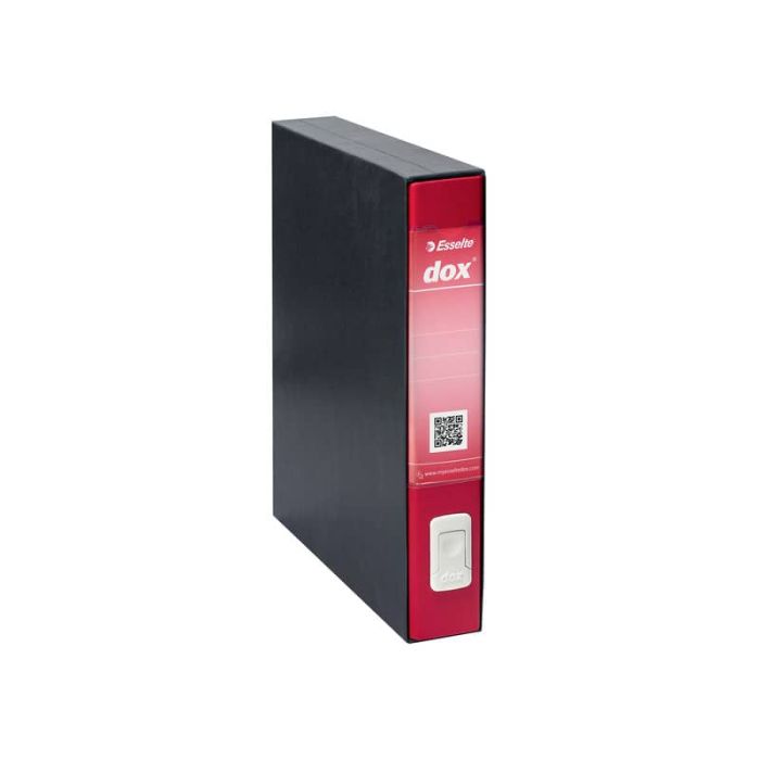 Registratore a leva DOX4 Comm.le D5 custodia carta nera goffrata trattata antimpronta rosso - D26411 main product photo