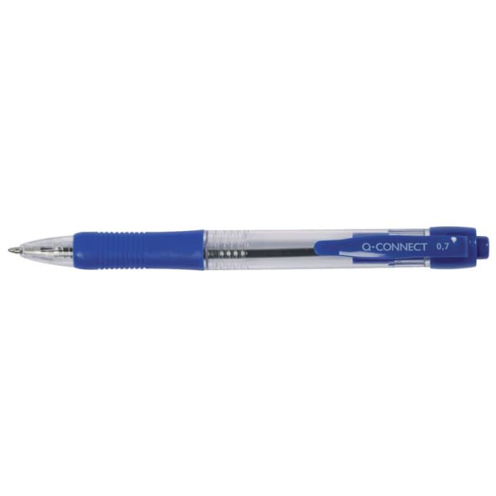 Penna a sfera a pulsante Q-Connect punta M blu conf. da 10 - KF00268 main product photo