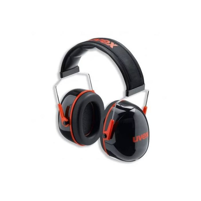 Cuffia antirumore K3 per isolamento alte frequenze regolabile in lunghezza Uvex nero/rosso - 2600003 main product photo