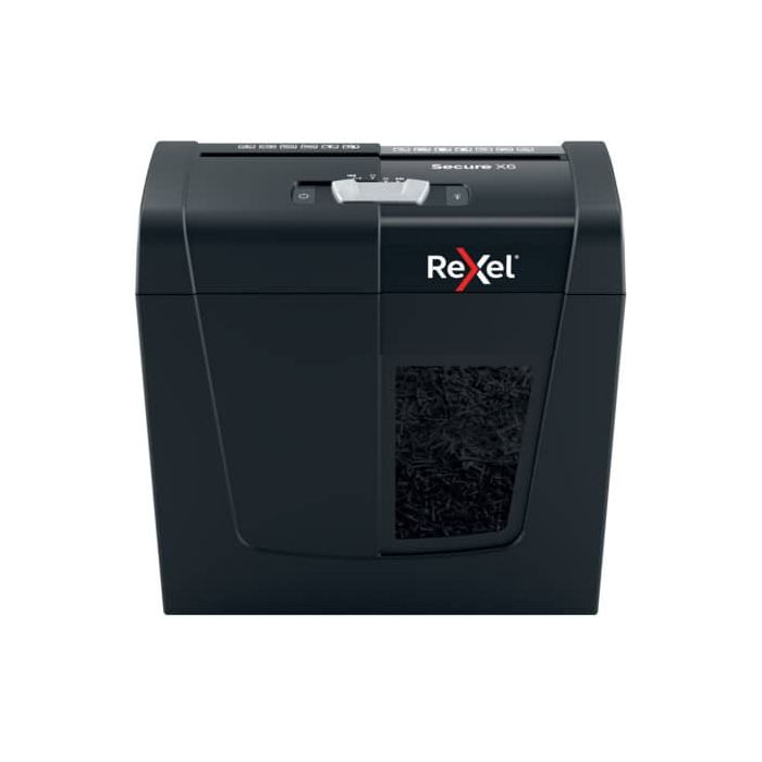 Distruggidocumenti Secure X6 - nero Rexel taglio a frammenti 4x40 mm 2020122EU main product photo