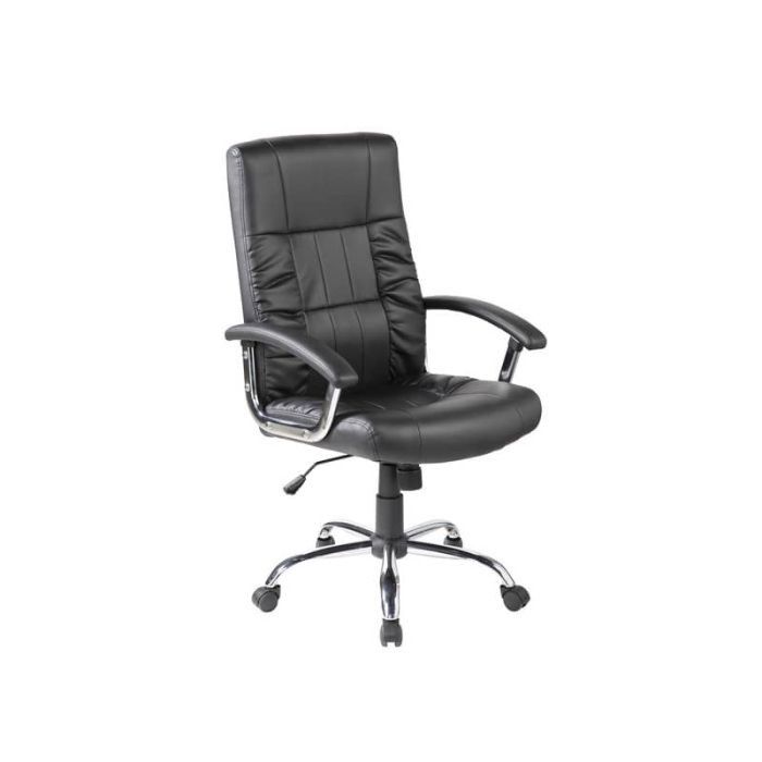 Poltrona direzionale con braccioli Serena Group Baltimora rivestimento PU - nero - E9055H main product photo