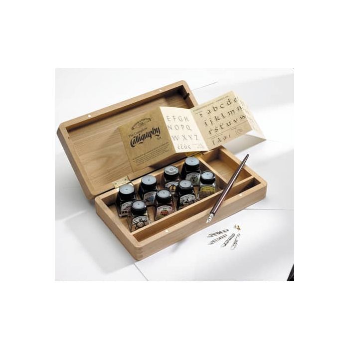 Cassetta in legno Calligrafia Winsor&Newton - 15 pezzi - soggetti assortiti - 1190193 main product photo