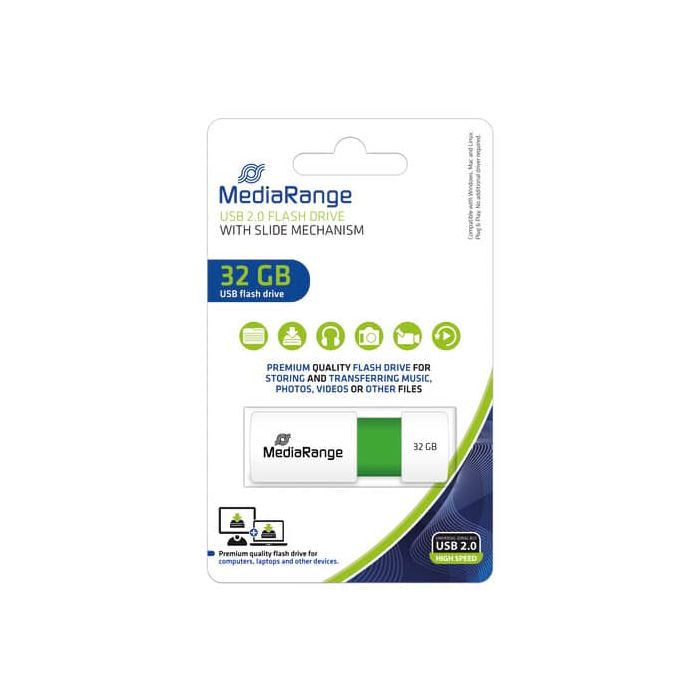 Chiavetta USB 2.0 - 32 Gb Media Range verde MR973 main product photo