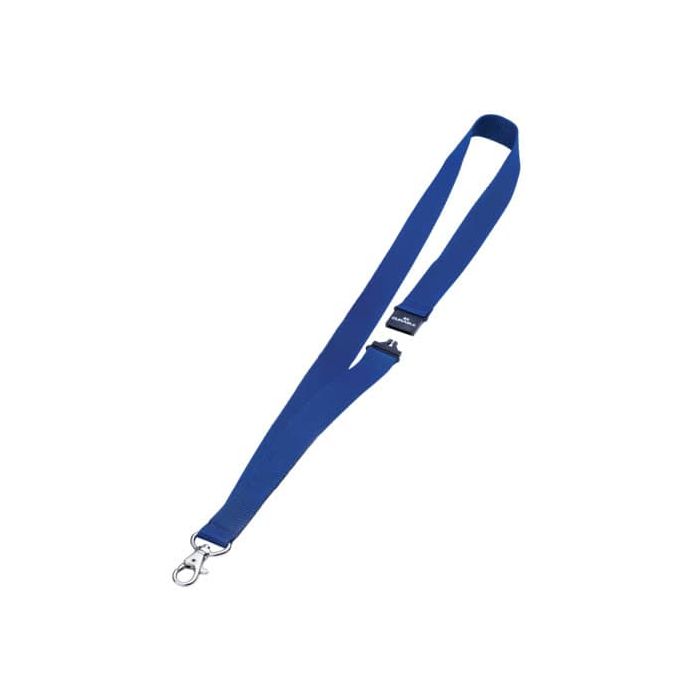 Cordoncino per portabadge DURABLE tessuto blu scuro 20mm x 44cm conf. 10 - 813707 main product photo