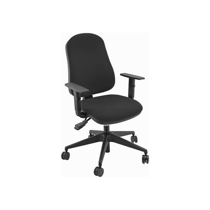 Sedia operativa girevole Unisit Simple SISY Eco Smart - rivestimento Eco nero - con braccioli - SISY/BR/EN main product photo