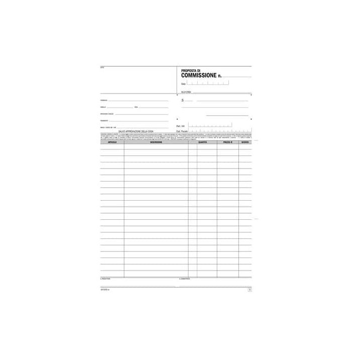 Blocco proposte di commissione flex A4 - 33x3 copie autoricalcanti 1672C3300 main product photo