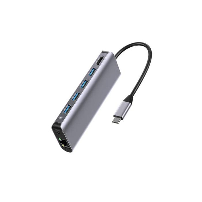 Docking station universale multiporta USB-C Up parts grigio 7 in 1 UP-DS-9857T main product photo