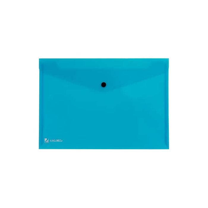 KING MEC BUSTA CON BOTTONE PULL AZZURRO 21X29.7CM main product photo