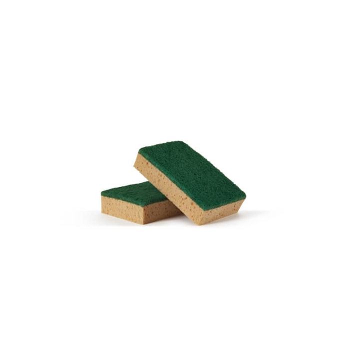 Spugna con abrasivo Perfetto factory Pro 800 spugna tabacco / abrasivo verde conf. 10 pz. - 0241C main product photo