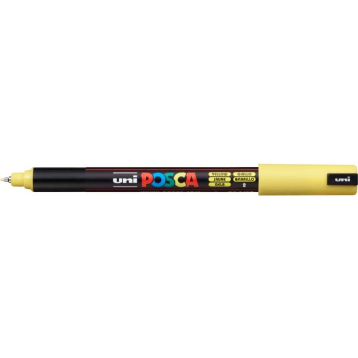 Marcatore a tempera POSCA Uni-Ball punta tonda 0,7 mm giallo M PC1MR G main product photo