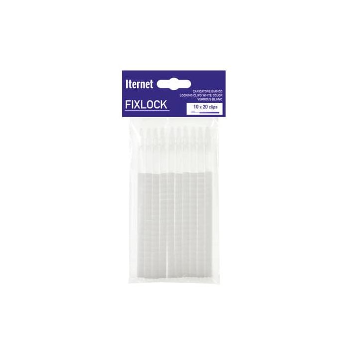 Caricatore per fascettatrice FIXLOCK - Conf. 10 caricatori da 20 clips Iternet bianco - 0074 main product photo