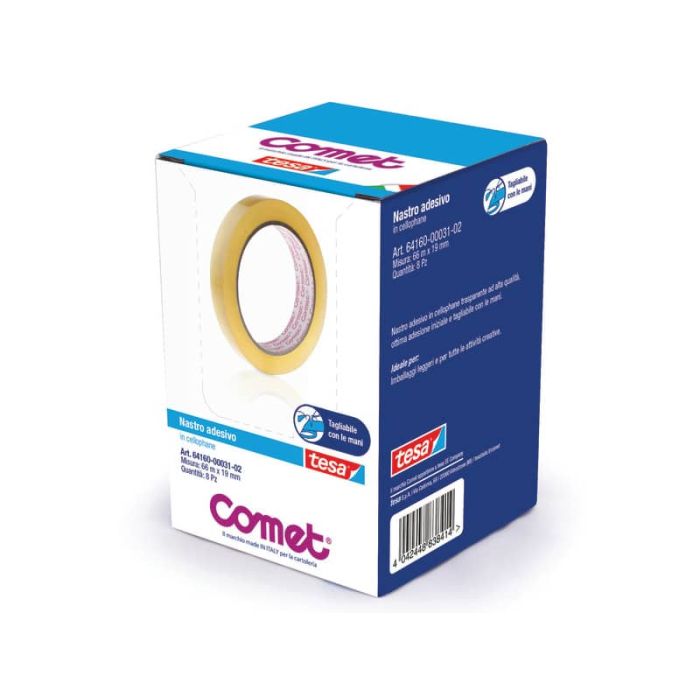 Nastri adesivi trasparenti Comet CELLO 64-160 cellophane 19 mm x 66 m conf. 8 pezzi - 64160-00031-02 main product photo