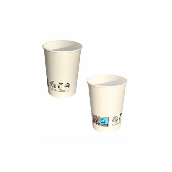 Bicchieri in carta e PLA bianchi Ferrari Bio conf. 50 pz 200 ml FBIO94 main product photo