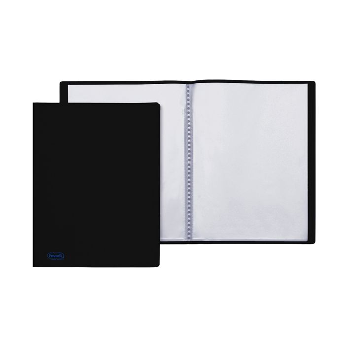 Portalistino a fogli fissi FAVORIT Sviluppo buccia d'arancia 22x30 cm 80 buste nero - 100460307 main product photo