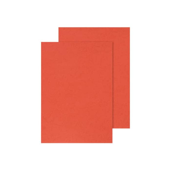 Copertina per rilegatura Q-Connect A4 250 g/m rosso goffrato Conf. 100 pezzi - KF00499 main product photo