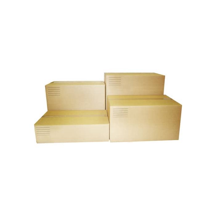 Scatole americane imballo di cartone a 2 onde Euroscatola 600x400x200 mm colore avana - conf. 10 pezzi - 126466 main product photo