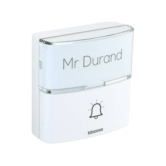 Pulsante aggiuntivo senza fili bticino per kit campanello Advanced bianco 393017D main product photo