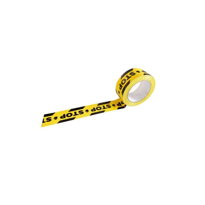 Nastro adesivo barricata Viso STOP - Nero/Giallo - 50 mm x 33 mt RSA335STOPNJ main product photo